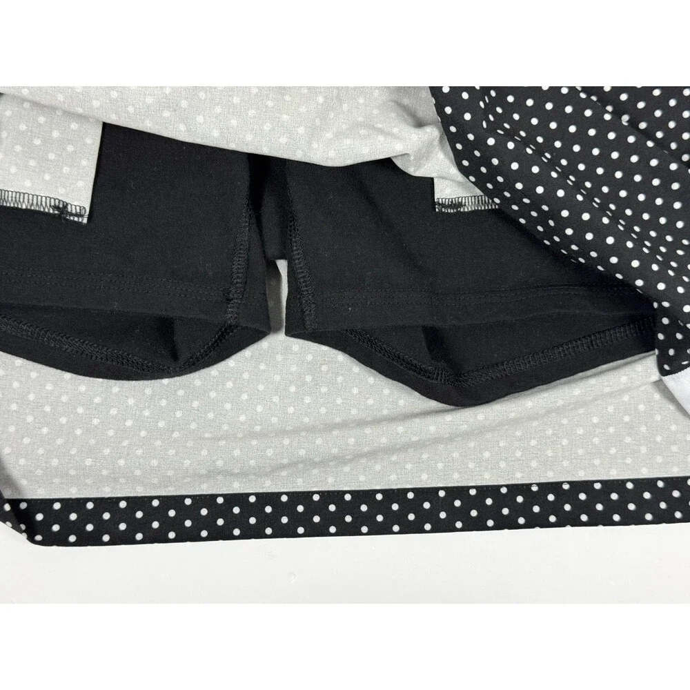 T by Talbots Skort XS Black White‎ Polka Dot Stretch Active Golf Tennis Preppy